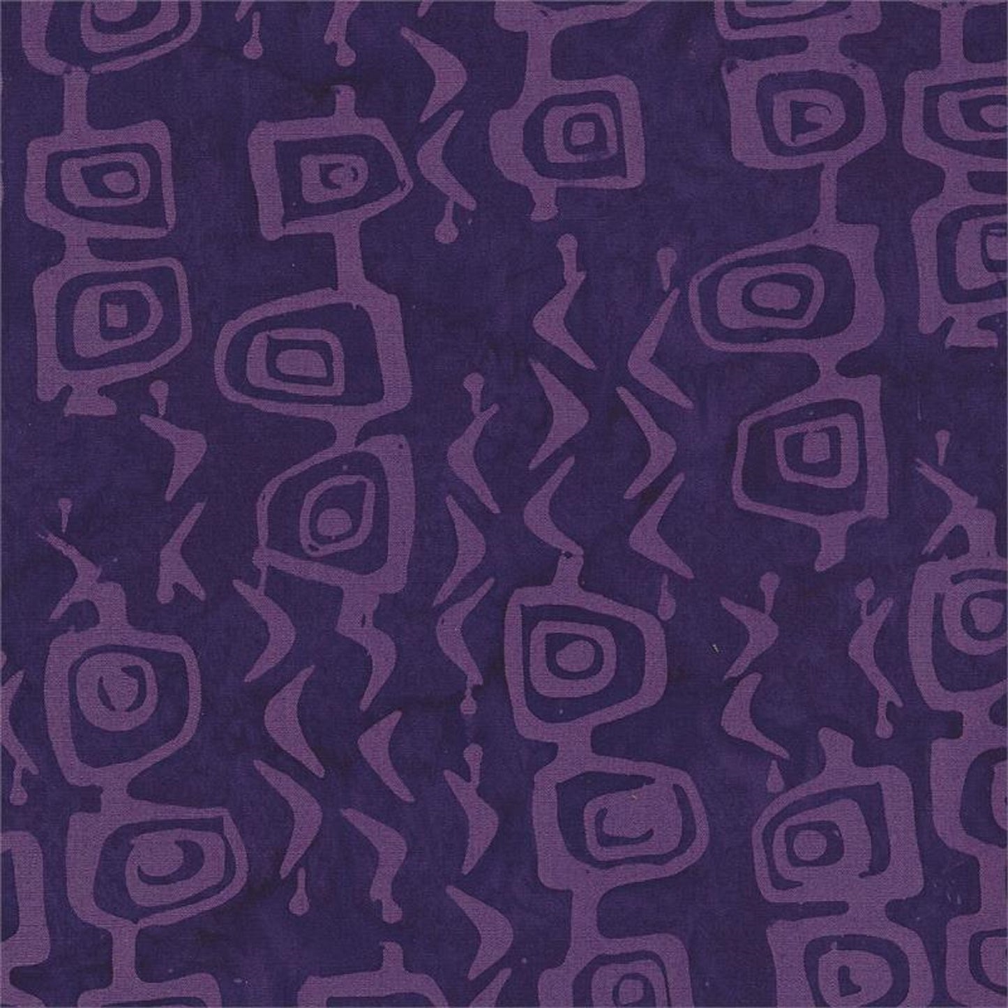 Batik Textiles #5711-Light Purple Design-Dark Purple Background-Fat Quarter