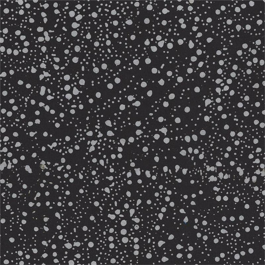 5723-Batik Textiles-Large & Small Gray Dots-Black B/G-Fat Quarter