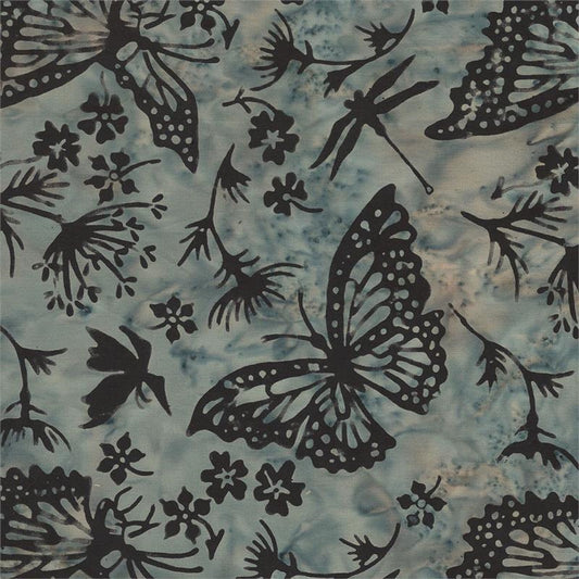 Batik Textiles-Butterfly Dreams-Number 5832-BTY-Butterflies-Dragonflies