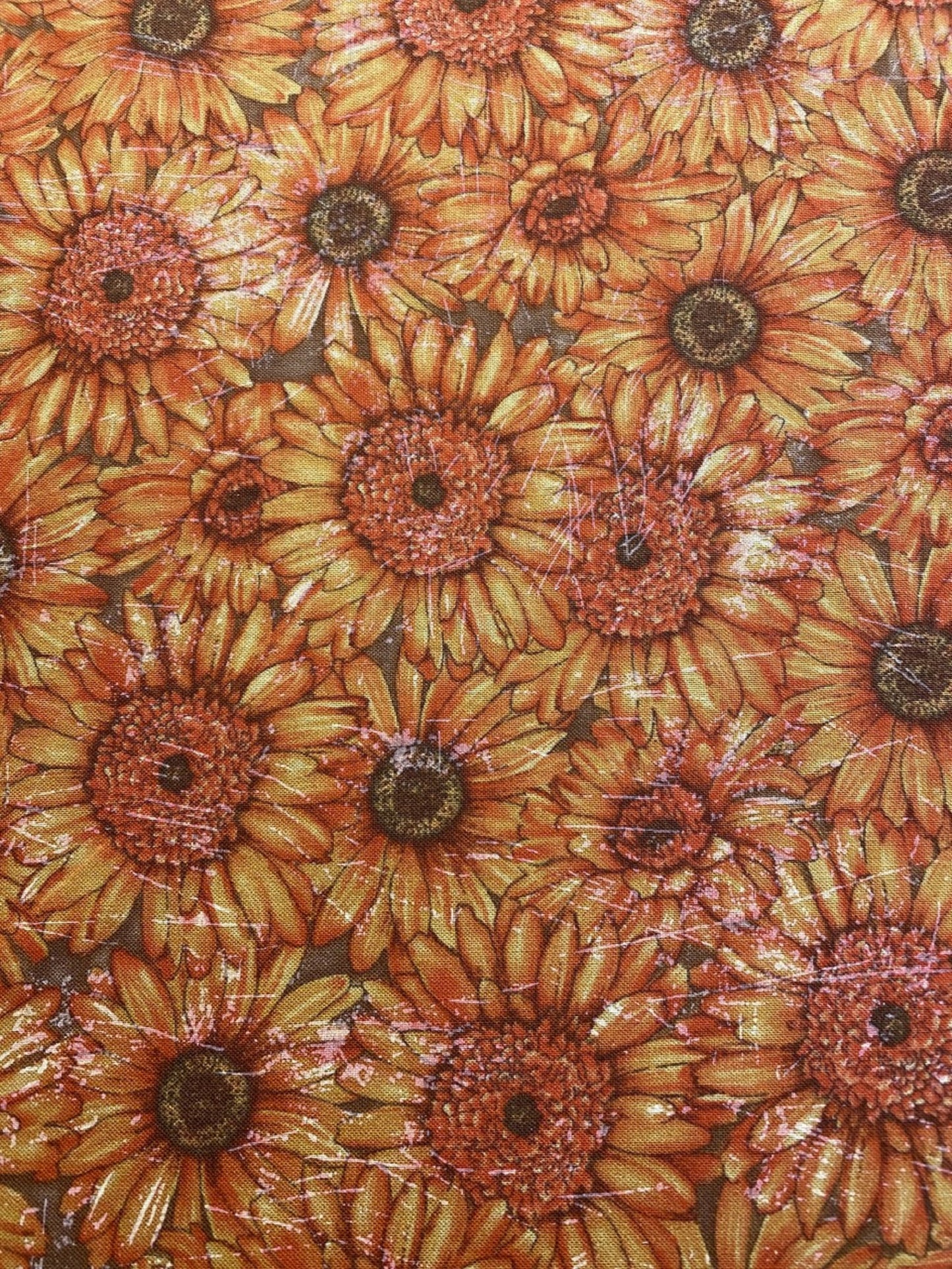 Abbey's Garden "Packed Sunflowers"-Camelot Fabrics-Fat Quarter