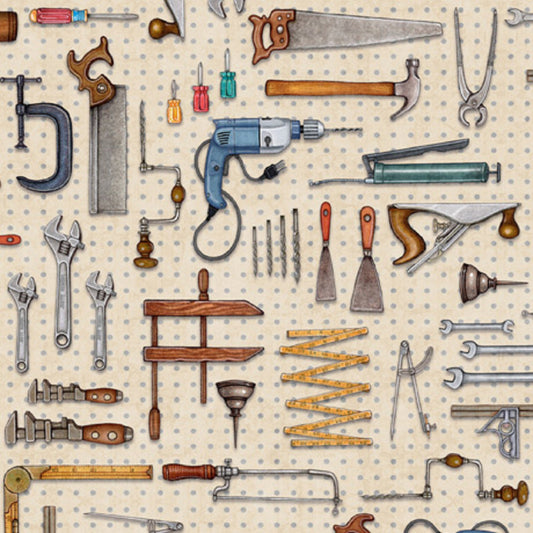 A Little Handy "Tool Pegboard" Panel-Henry Glass-BTY