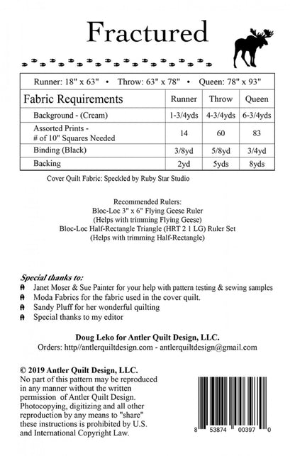 Fractured Quilt Pattern by Doug Leko for Antler Quilt Designs