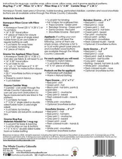 Holly Jolly Gnomes Pattern #437 by The Whole Country Caboodle