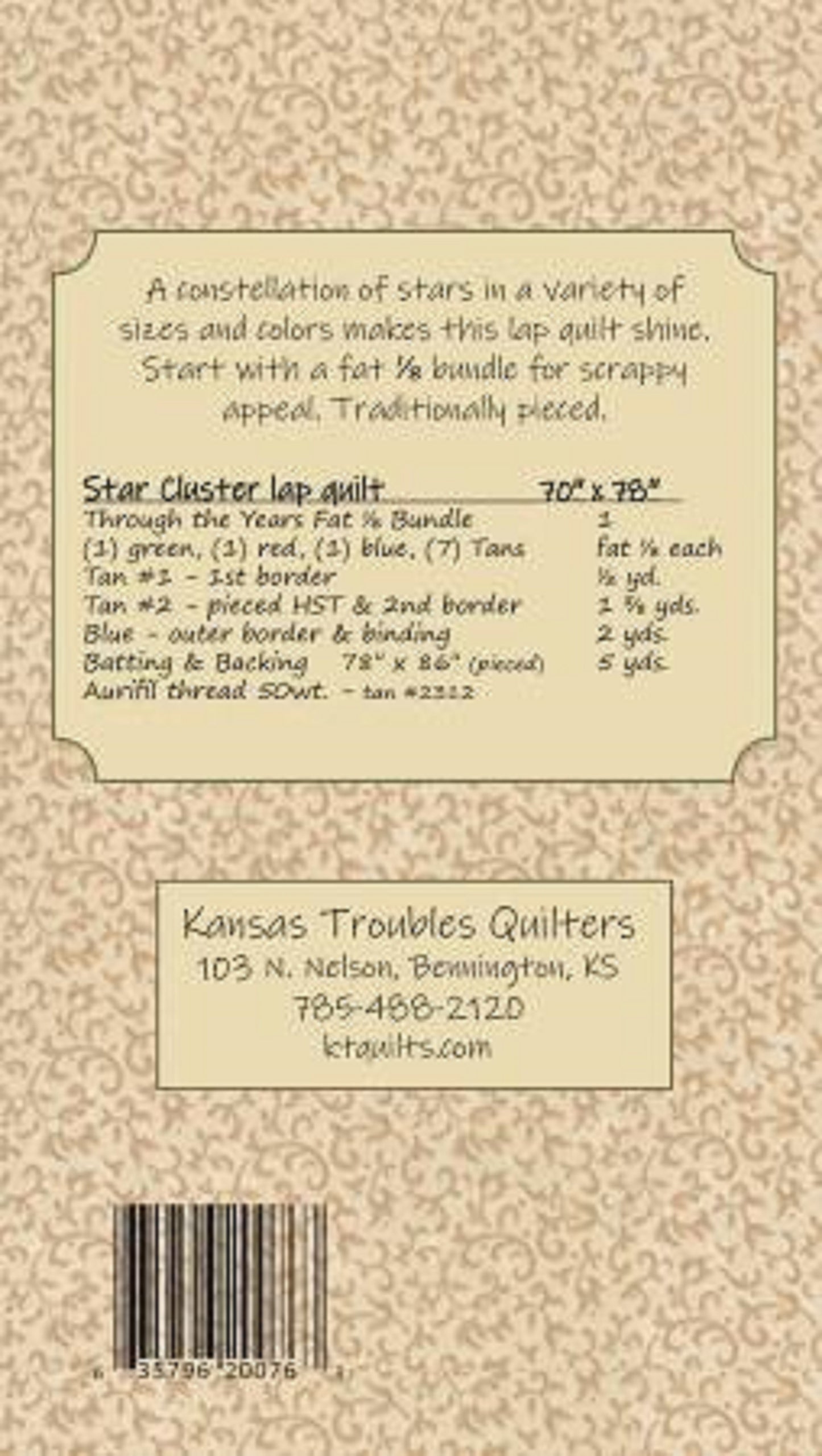 Star Cluster Quilt Pattern-Kansas Troubles Quilters