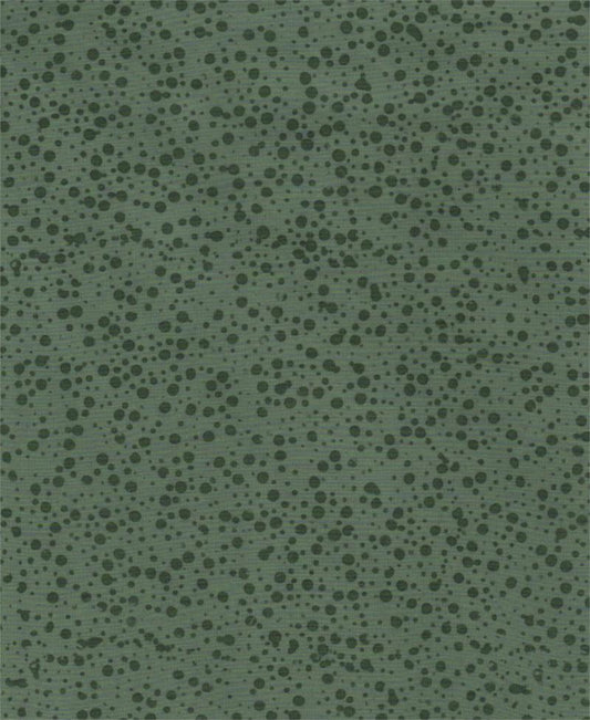 Dark Green Dots on Green B/G-#0809-Batik Textiles-BTY