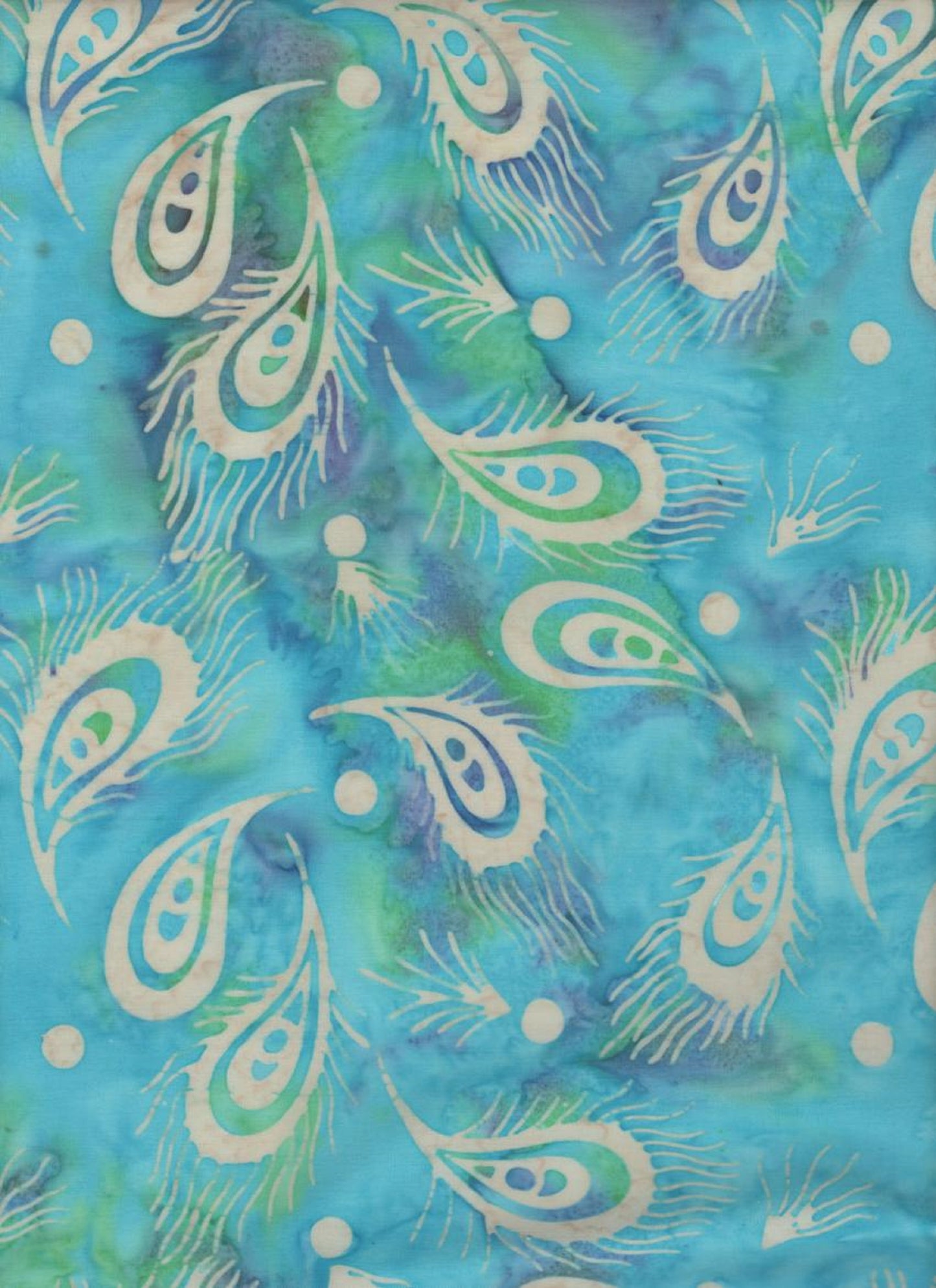 Blue & Green Novelty Print-#2406-Batik Textiles-BTY