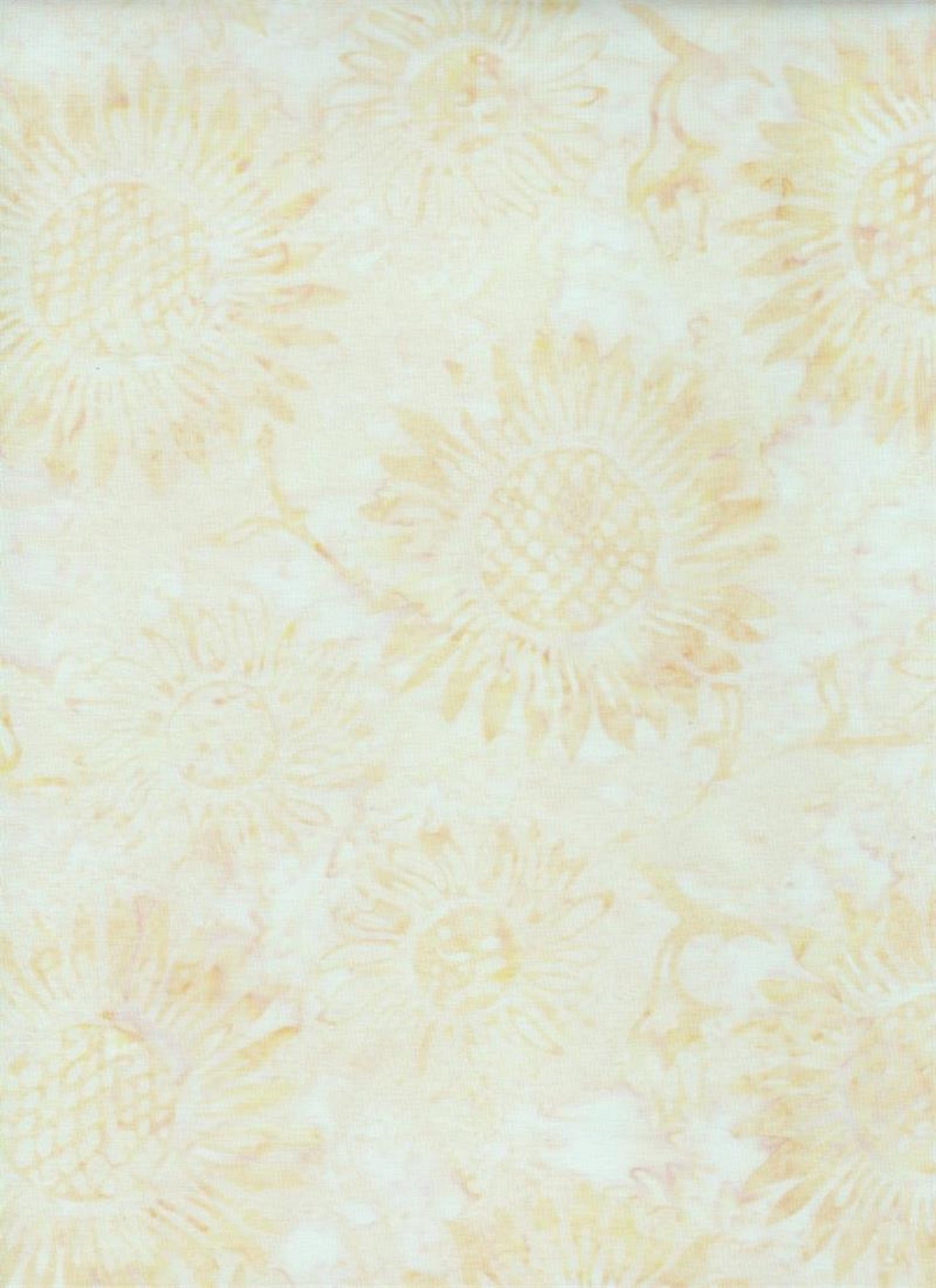 Sunflowers on Cream B/G-#4324-Batik Textiles-BTY
