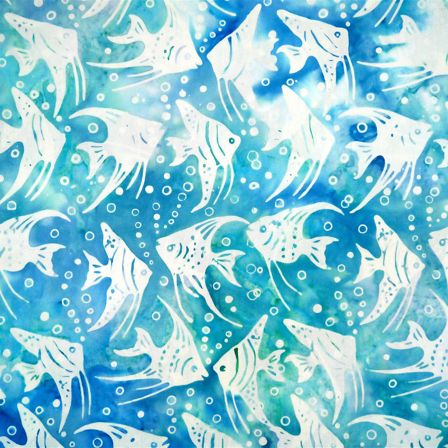 Blue Attol Milky Fish Batik By Princess Mirah for Parkside Fabrics-BTY