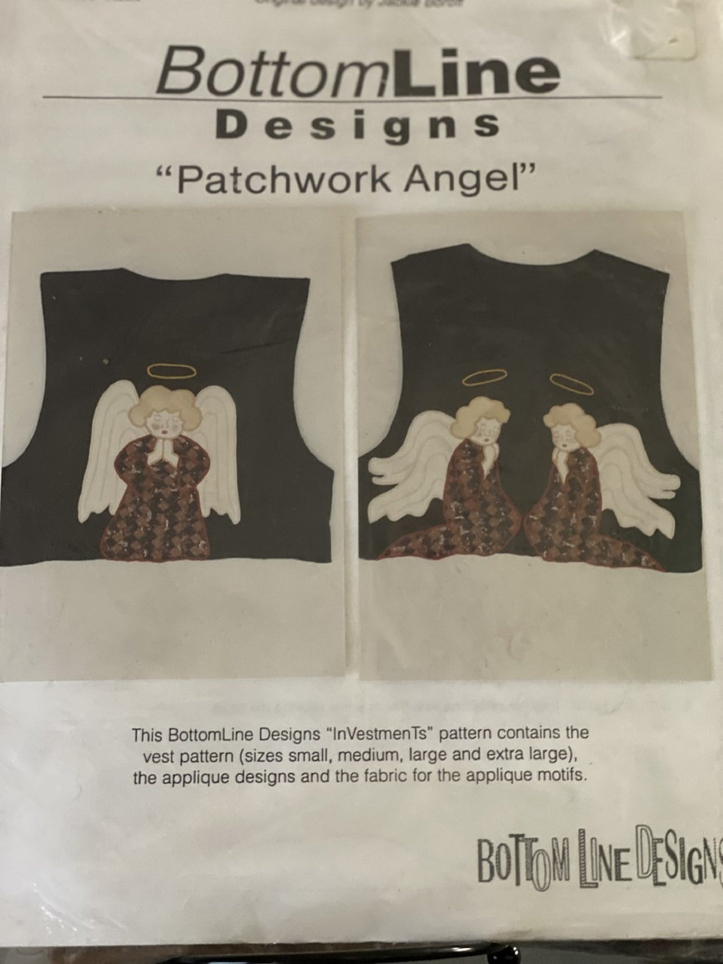 Patchwork Angel Vest Pattern by Bottom Line Designs