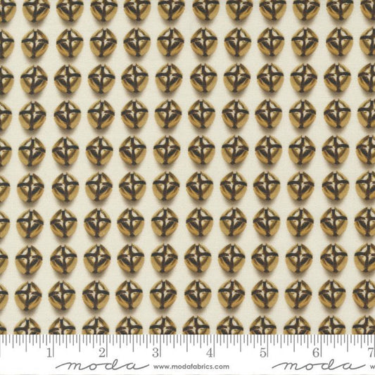 Christmas Faire-Jingle Bells-Natural Background-Moda Fabric-BTY
