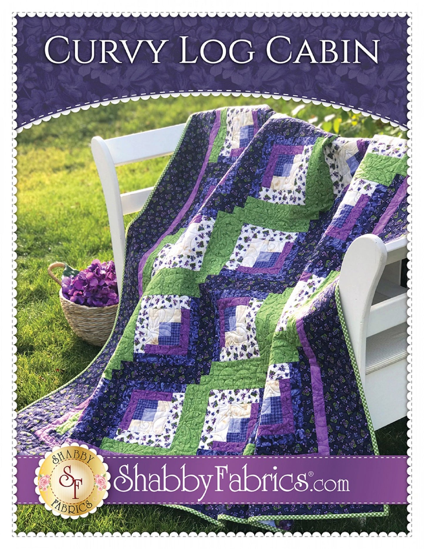 Curvy Log Cabin Quilt Pattern by Shabby Fabrics