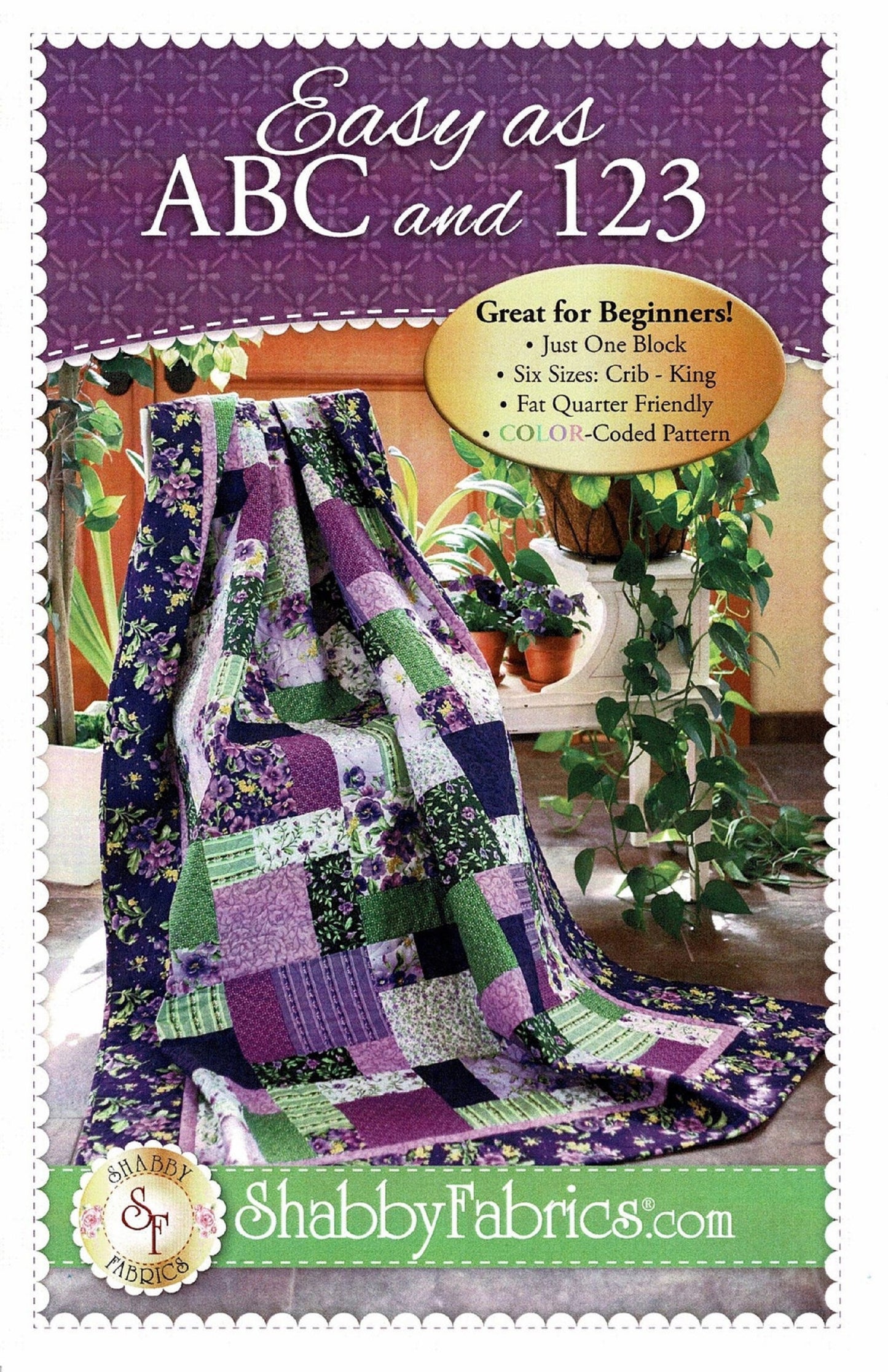 Easy as ABC and 123 Quilt Pattern by Shabby Fabrics