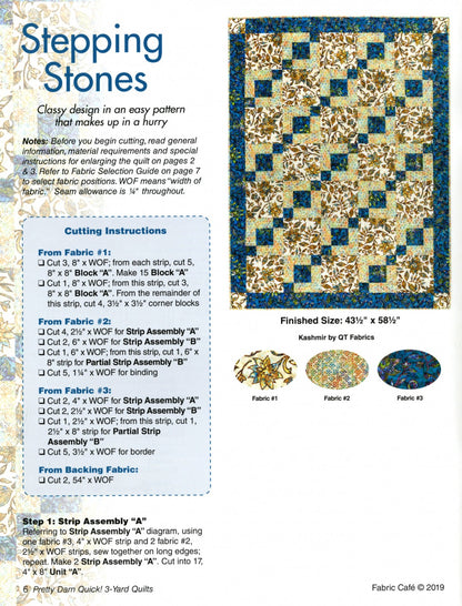Project Book "Pretty Darn Quick! 3-Yard Quilts" by Fabric Café