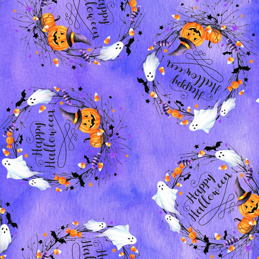 Boo Punch-Happy Halloween-Hoffman Fabrics-By The Yard-Pumpkins-Ghosts