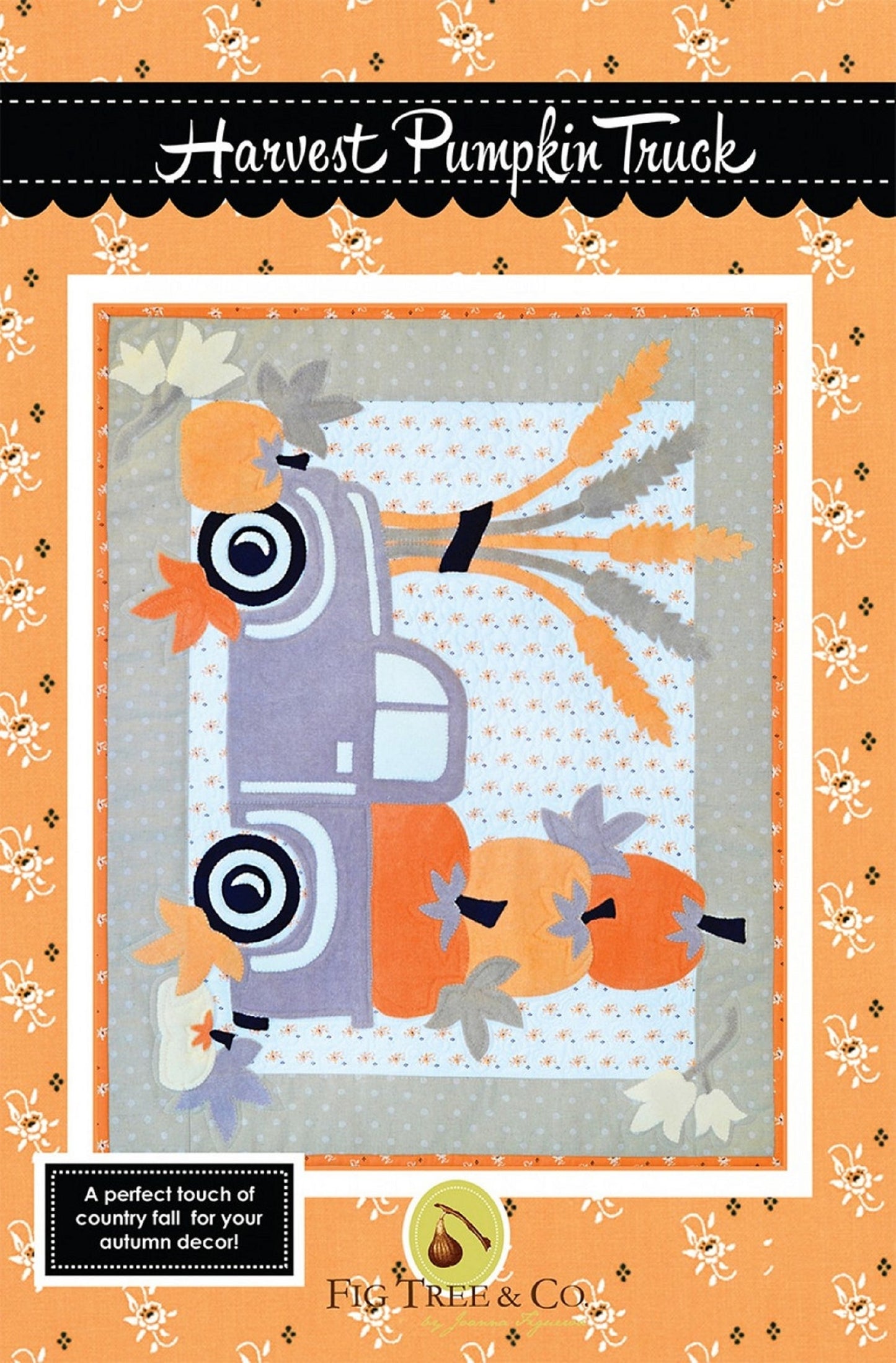 Harvest Pumpkin Truck Pattern by Fig Tree & Company