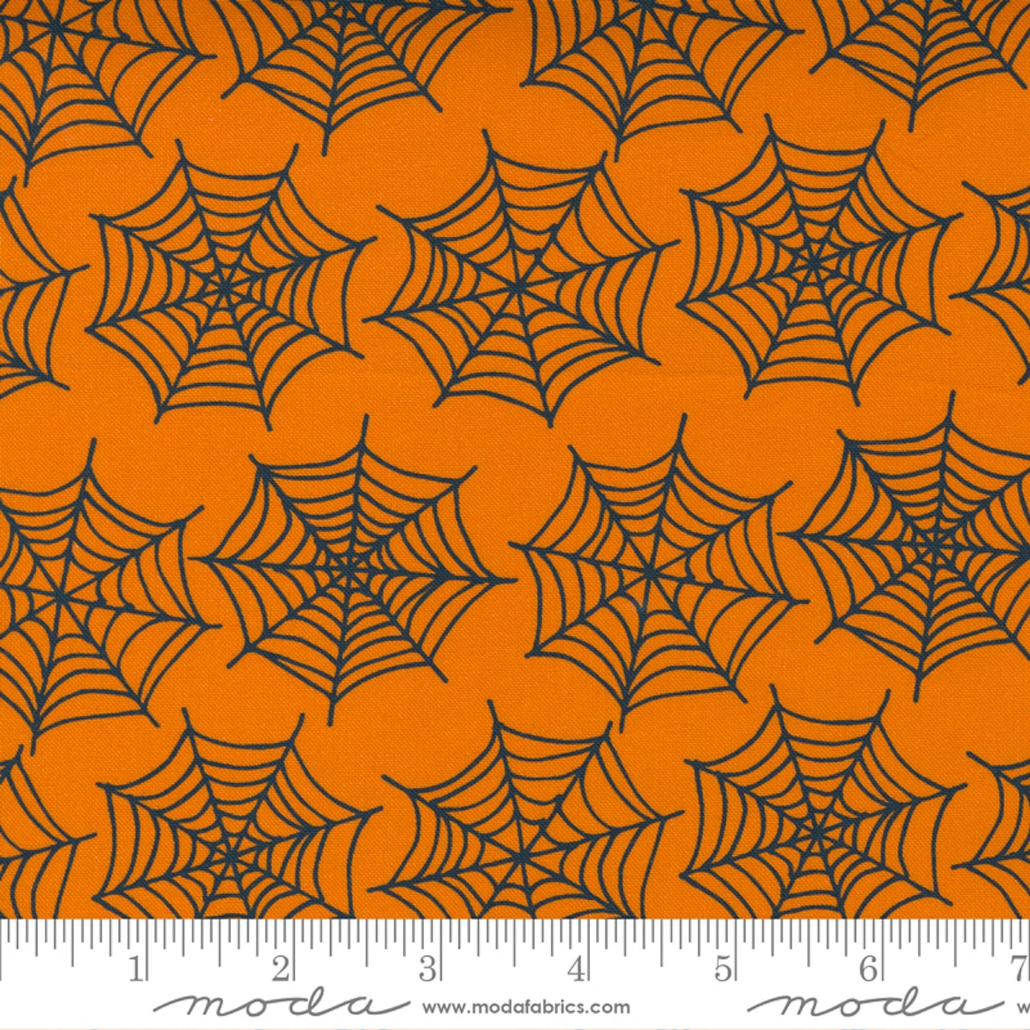 Holiday Halloween "Pumpkin Spiderwebs"-Moda Fabrics-Fat Quarter