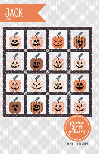Jack Quilt Pattern by Prairie Grass Patterns-Jack-O-Lantern-Halloween