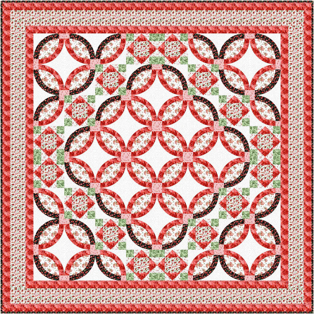 King's Wedding Ring Quilt Pattern by Bound To Be Quilting