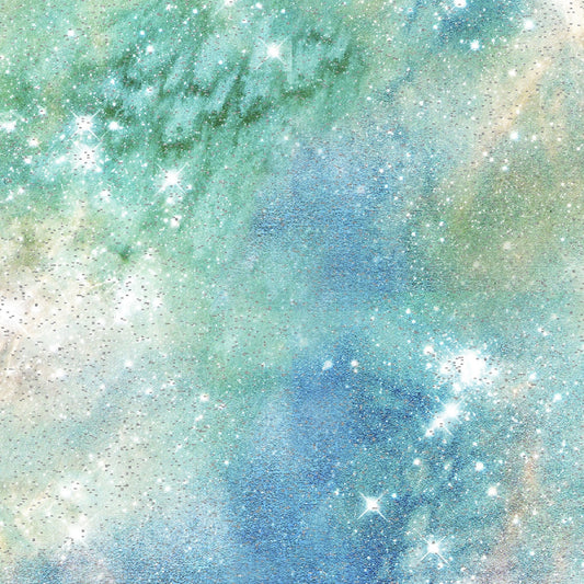 Magical Galaxy "Airglow Sky Glitter"-3 Wishes-Fat Quarter