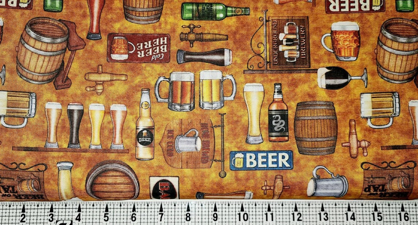 On Tap "Everything Beer"-Quilting Treasures-BTY