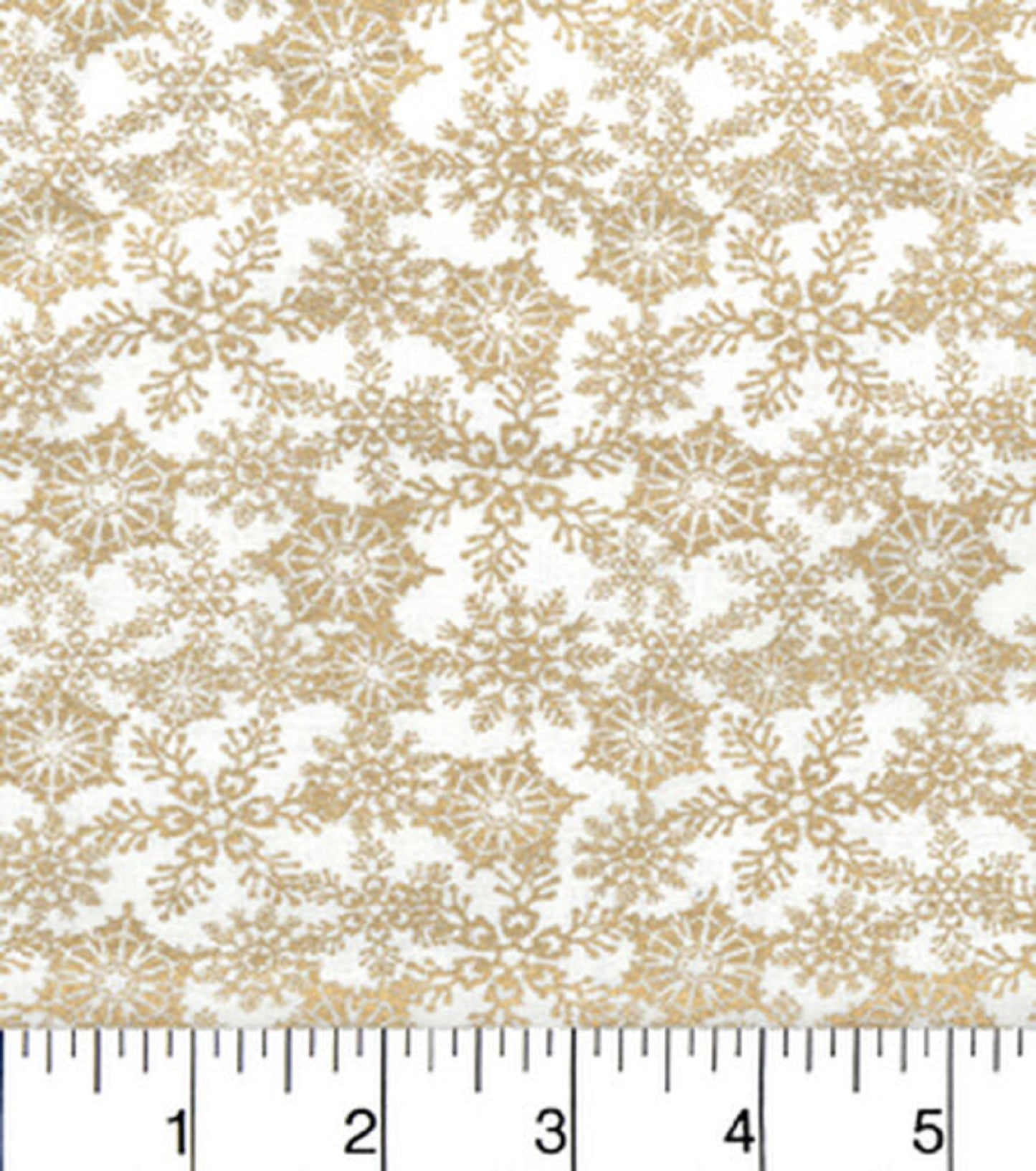 Packed Gold Snowflakes on White B/G-Makers Holiday Fabric-Fat Quarter