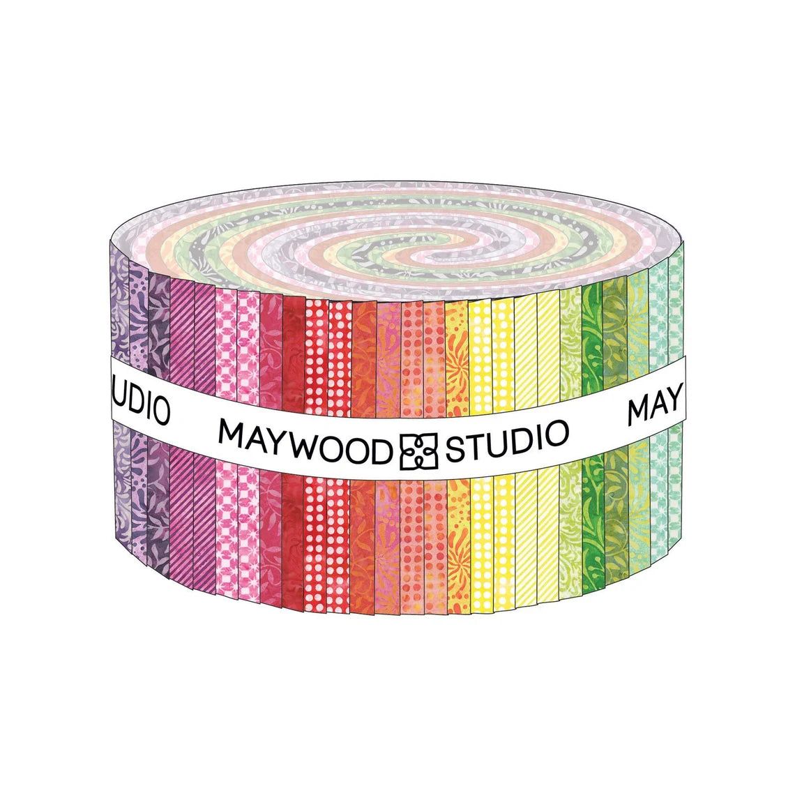 Jelly Roll-Color Therapy-Maywood Studios-40 Strips-2-1/2" x 44"-Batik Fabrics