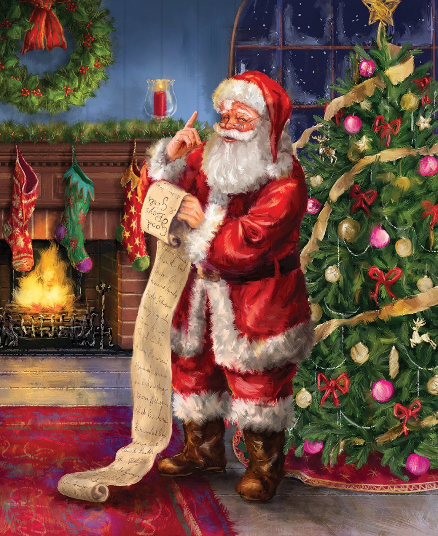 Picture A Christmas-Santa's List Panel-Riley Blake
