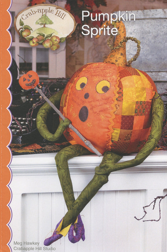 Pumpkin Sprite Pumpkin Pattern by Crab Apple Hill Studios