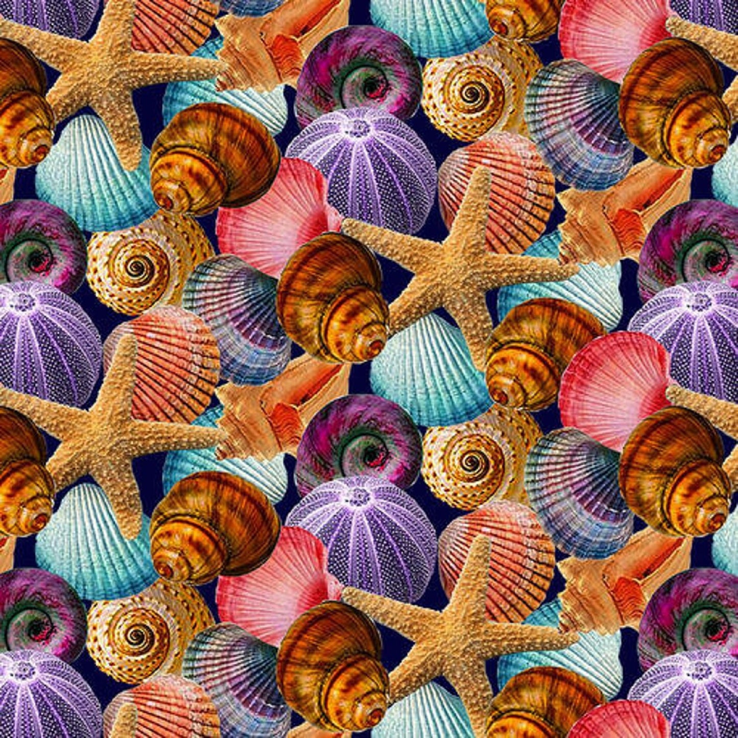 Reel Life "Colorful Seashells"-Studio E-Fat Quarter