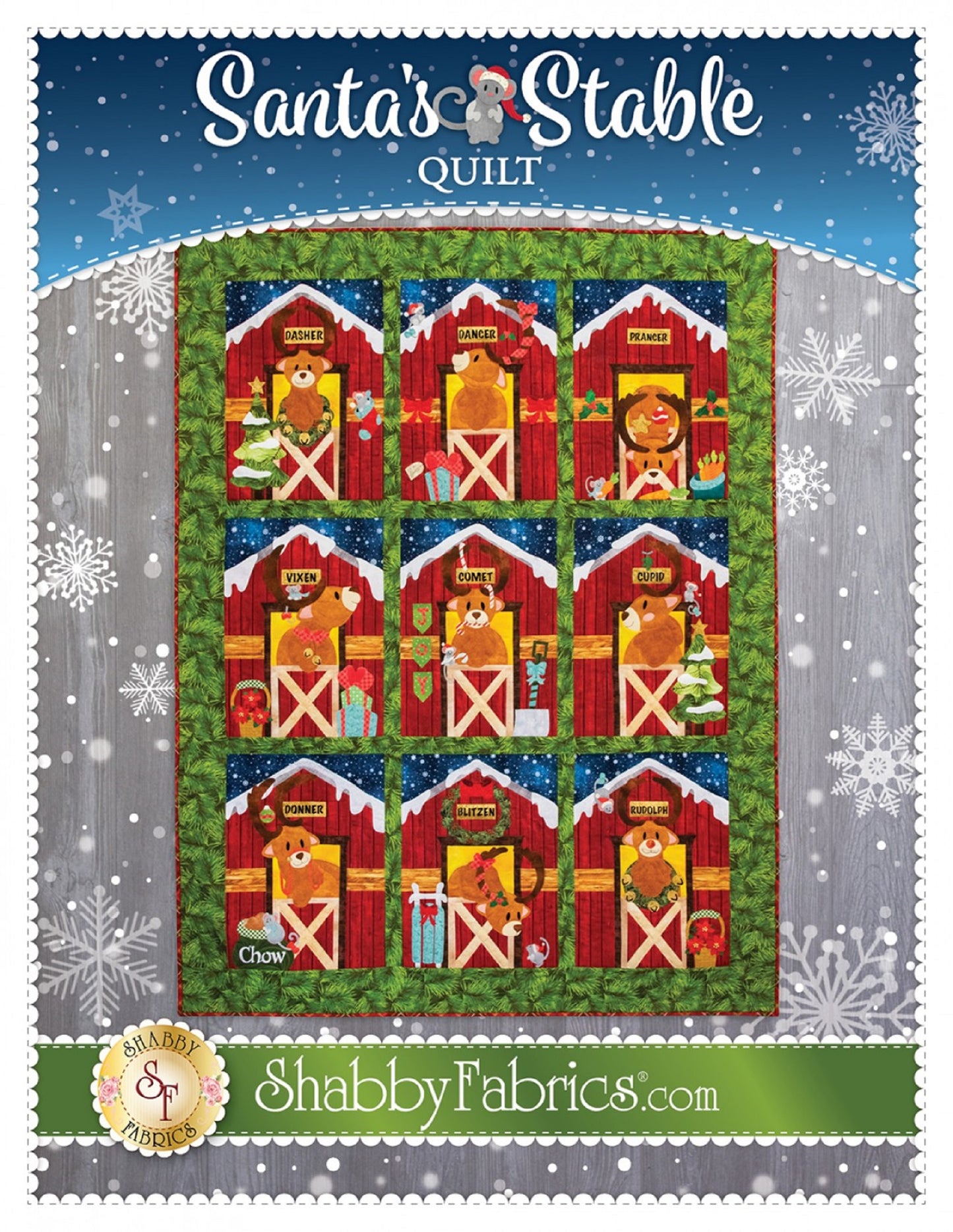 Santa's Stable Quilt Pattern by Shabby Fabrics