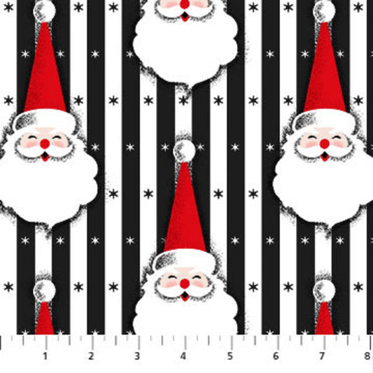 Christmas Magic "Santa Heads"-Northcott Fabrics-BTY
