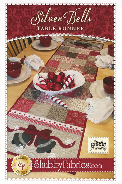 Silver Bells Table Runner Pattern by Shabby Fabrics