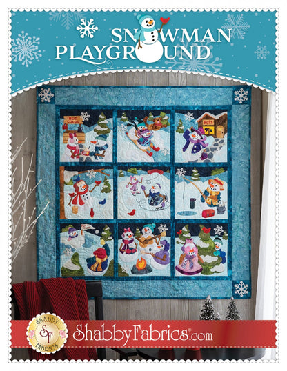 Snowman Playground Pattern by Shabby Fabrics.