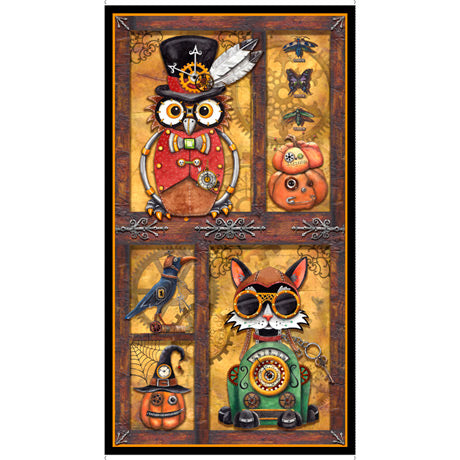 Steampunk Halloween Panel by Quilting Treasures