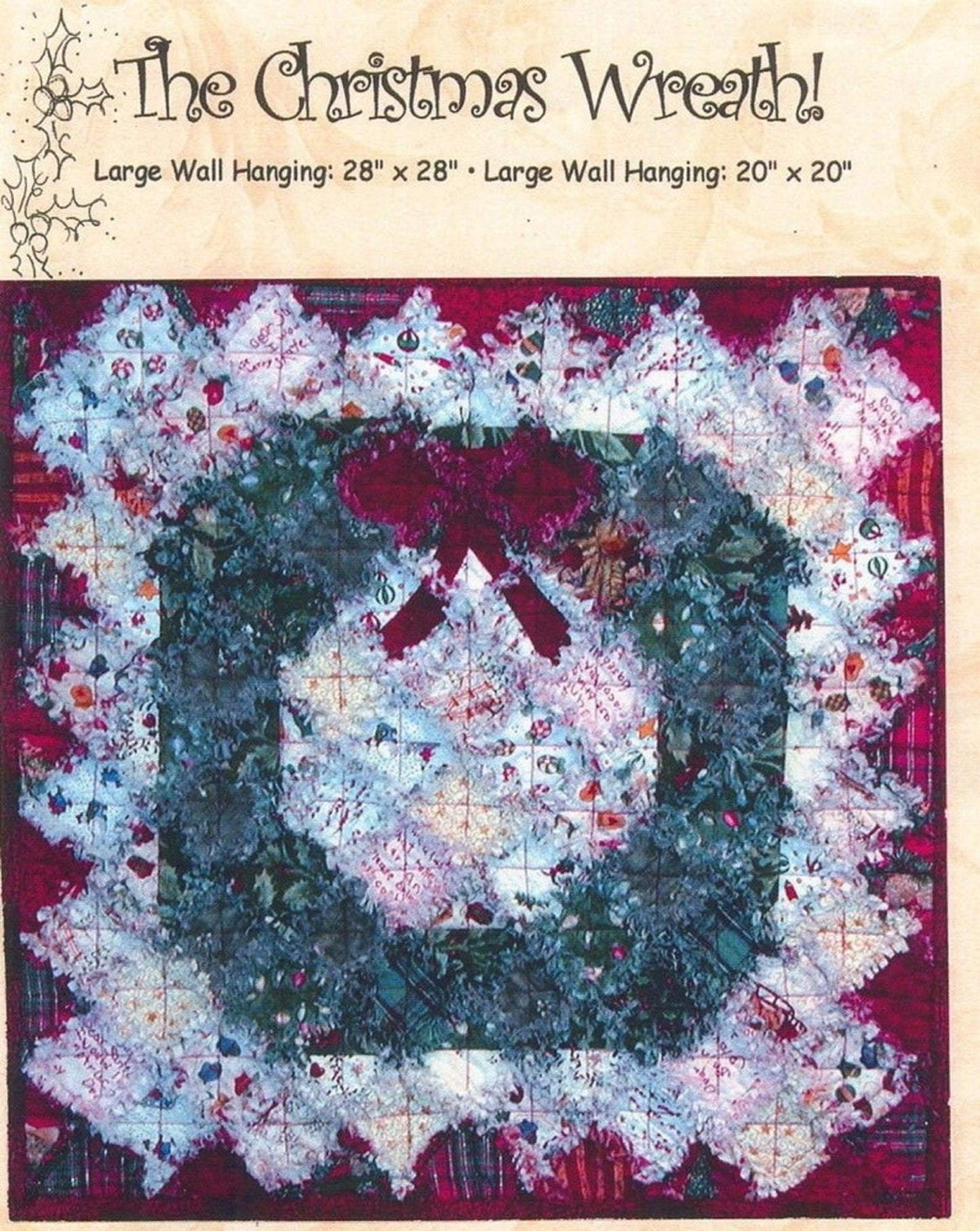 The Christmas Wreath Pattern by Saginaw St. Quilt Co.-Rag Quilt Pattern