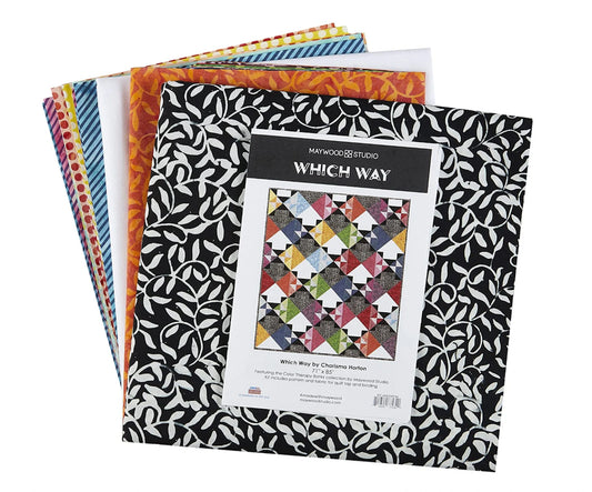 Which Way Quilt Kit-Maywood Studios-Batik Fabrics-71" x 85"