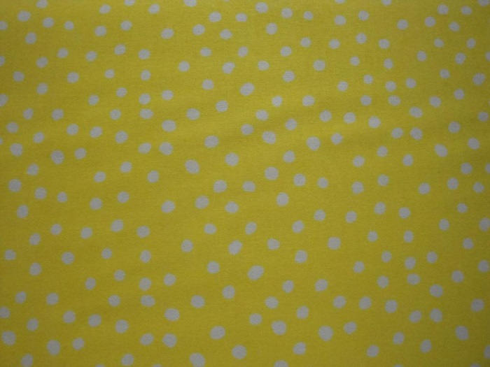 White Polka Dots on Yellow B/G-Choice Fabrics-BTY