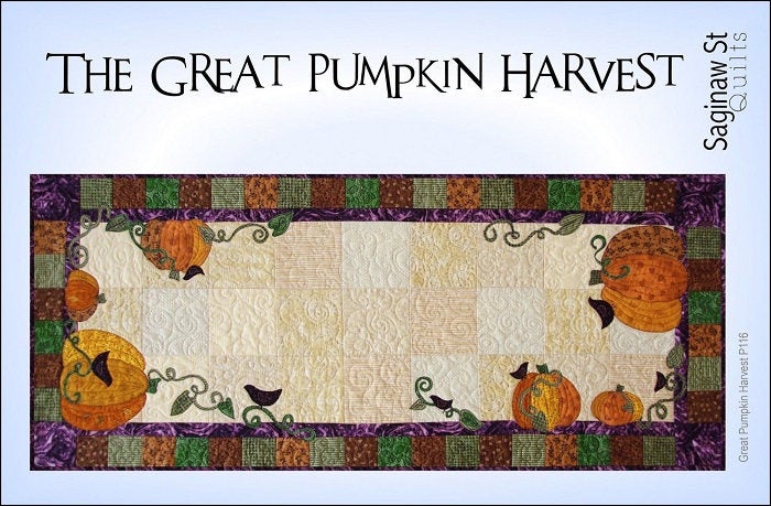 The Great Pumpkin Harvest Quilt Pattern by Saginaw St. Quilts