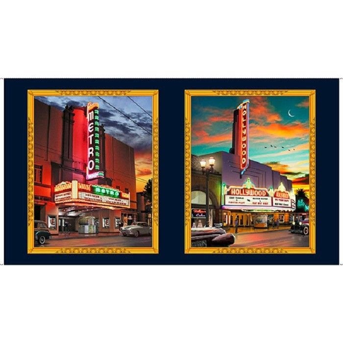 Artworks VIII "Retro Marquee Picture" Digital Panel by Quilting Treasures