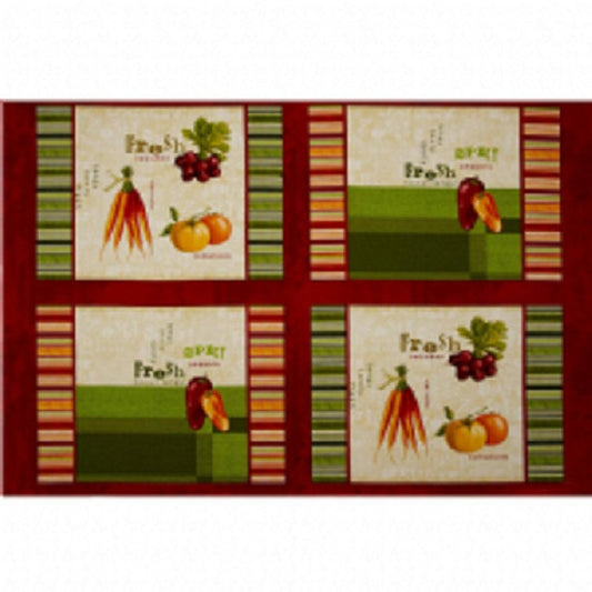 Fresh and Tasty Placemat Panel by Wilmington Prints