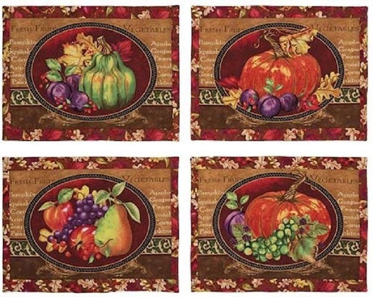 Thankful Harvest Placemats Panel by Wilmington Prints
