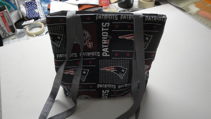 Machine-Quilted Tote Bag-New England Patriots