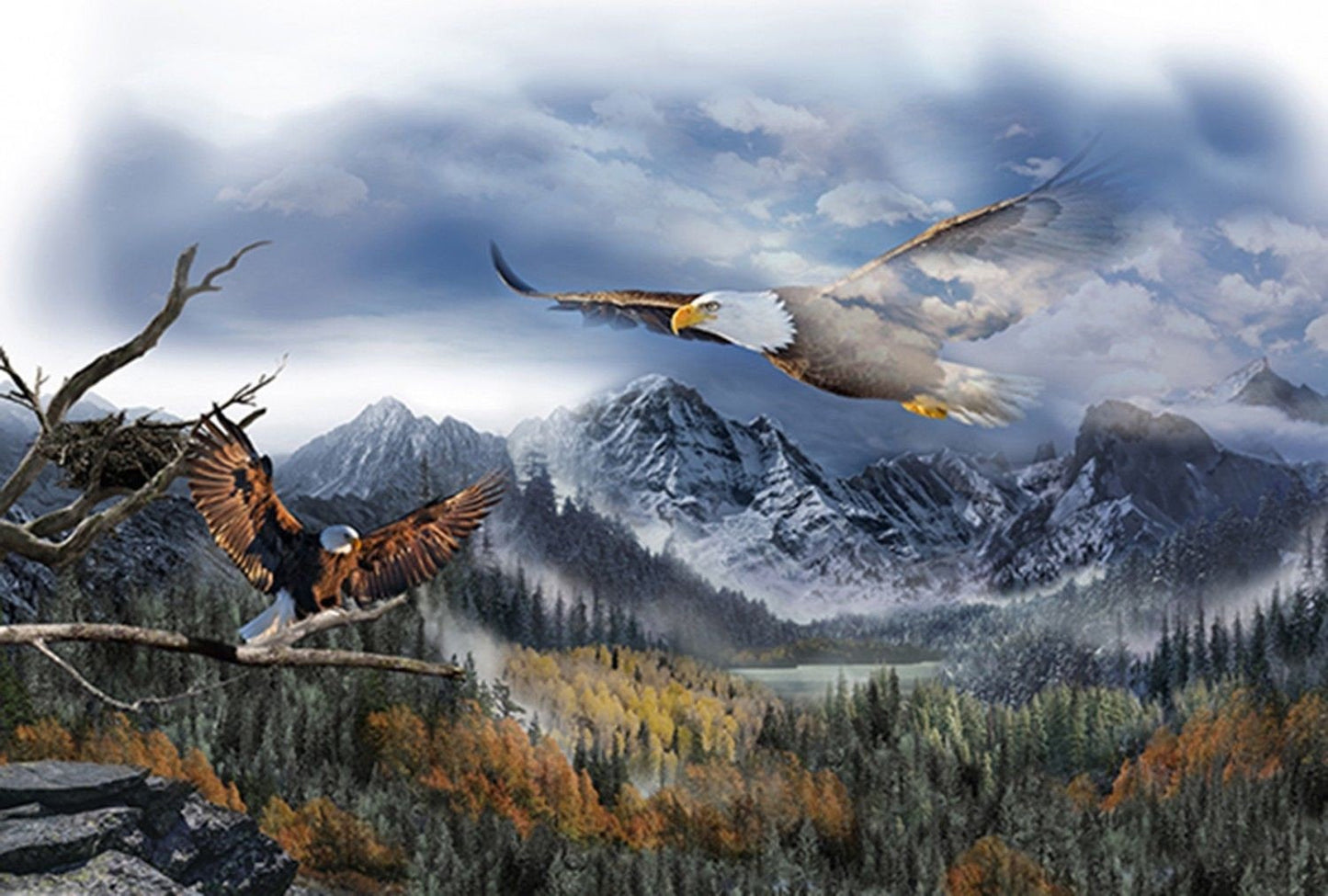 Call of the Wild "American Eagles" Digital Panel by Hoffman Fabrics