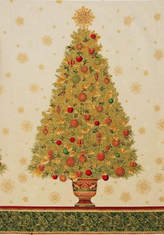 Winter's Grandeur 4 "Holiday Tree" Panel by Robert Kaufman