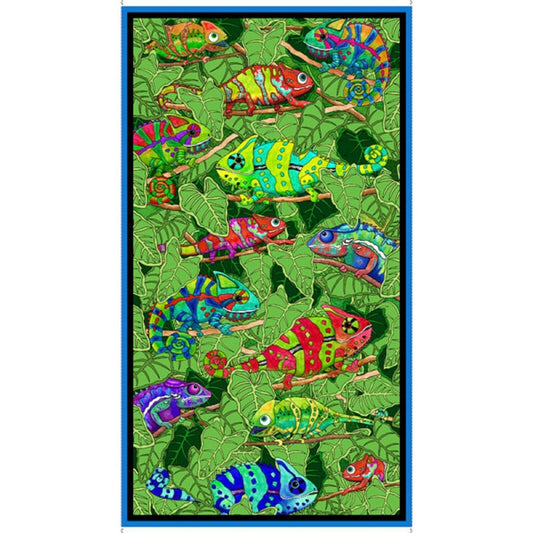Color Me Chameleon Panel by Quilting Treasures