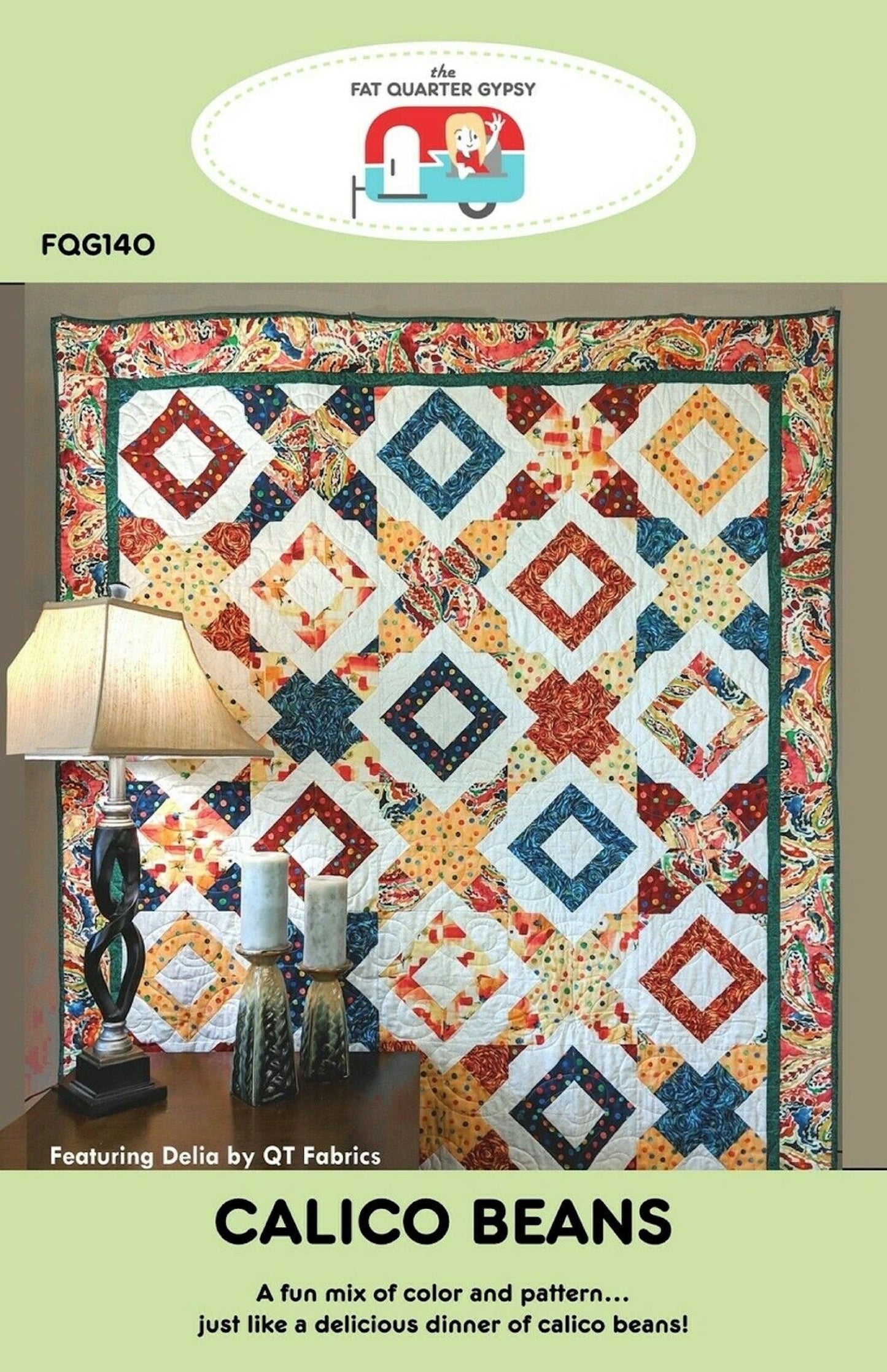Calico Beans Quilt Pattern by Fat Quarter Gypsy