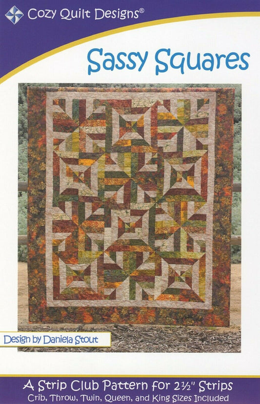 Sassy Squares Quilt Pattern by Cozy Quilt Designs