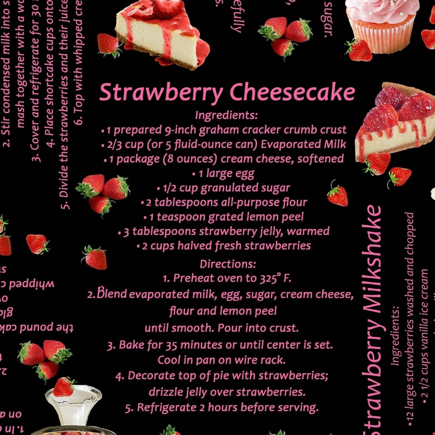Strawberry Fields Forever "Dessert Recipes"-Kanvas Studios-BTY