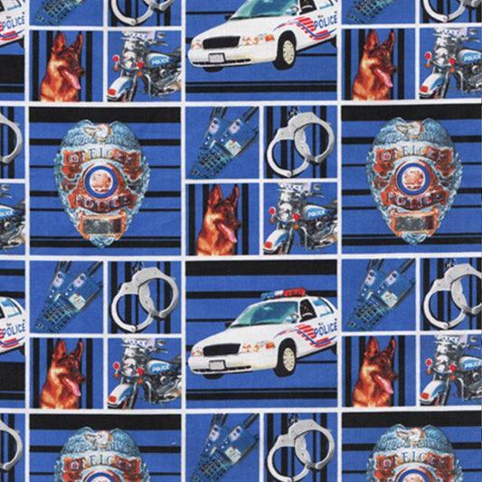 Police Department Collage-Sykel Enterprises-Fat Quarter