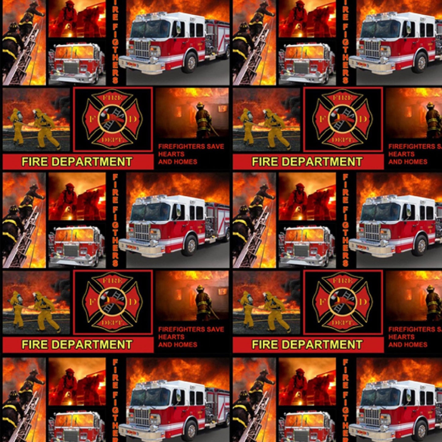 Firefighter Patchwork Blocks-Sykel Enterprises-BTY